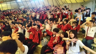 エイサーショーで大盛り上がり